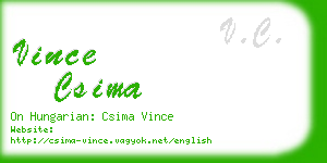 vince csima business card